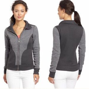 prAna Tobi ribbed fleece jacket gray sz M